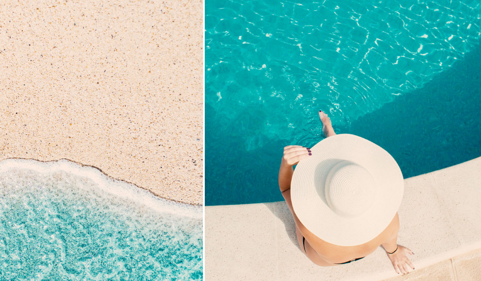 Private sky beach with white sand